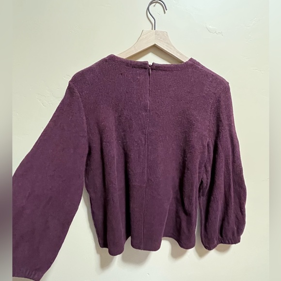 Madewell Sweater Shirred Balloon Sleeve Knit
Crewneck Pull Over 3/4th Sleeve Top - Picture 7 of 7